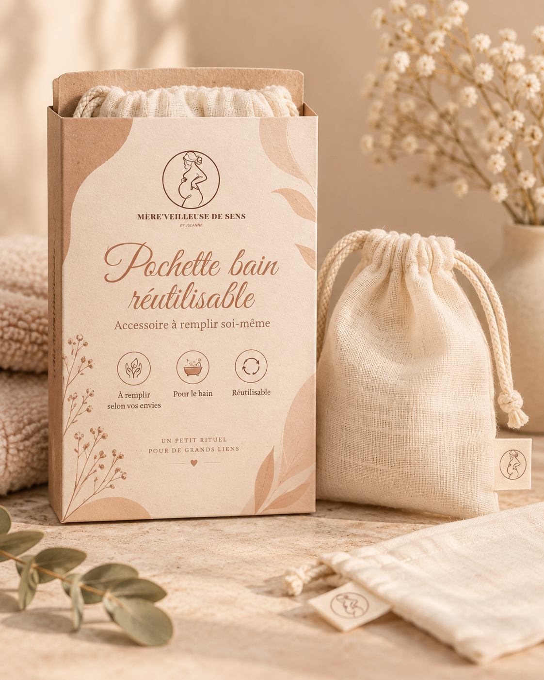 Pochette bain réutilisable