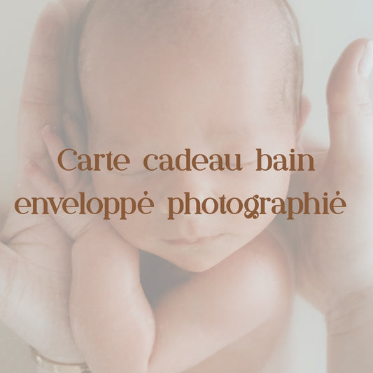 Carte cadeaux bain enveloppé photographié